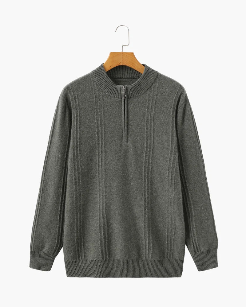 Luxury Ribbed Half Zip