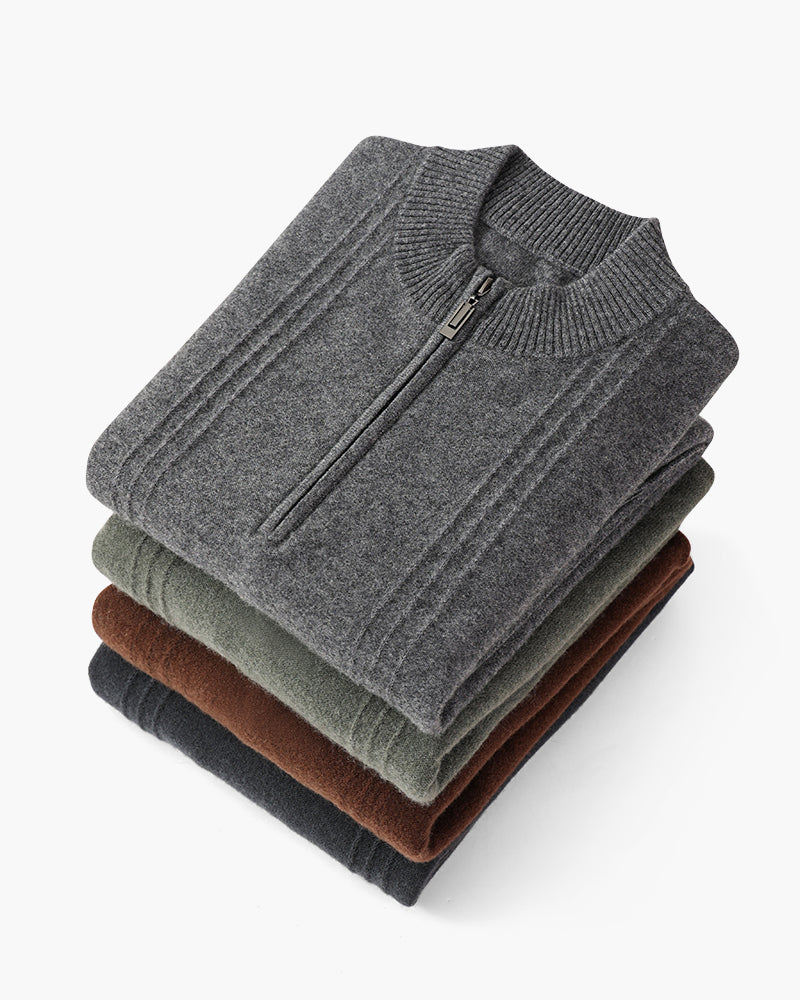 Luxury Ribbed Half Zip