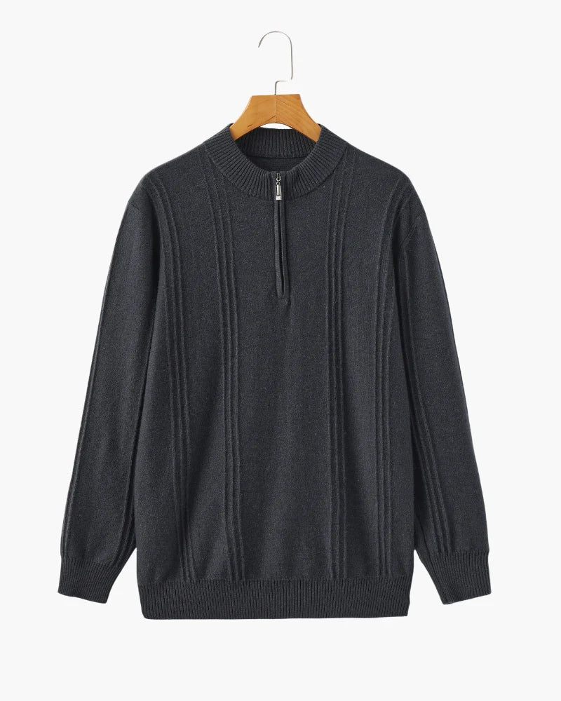 Luxury Ribbed Half Zip