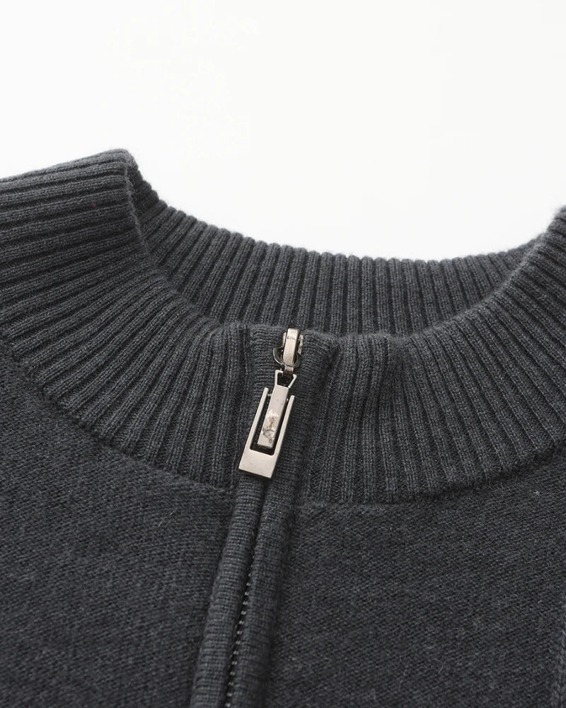 Luxury Ribbed Half Zip