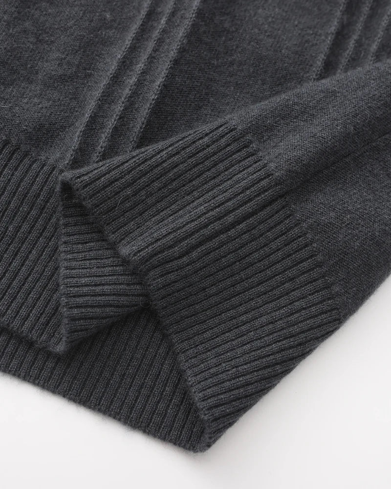 Luxury Ribbed Half Zip