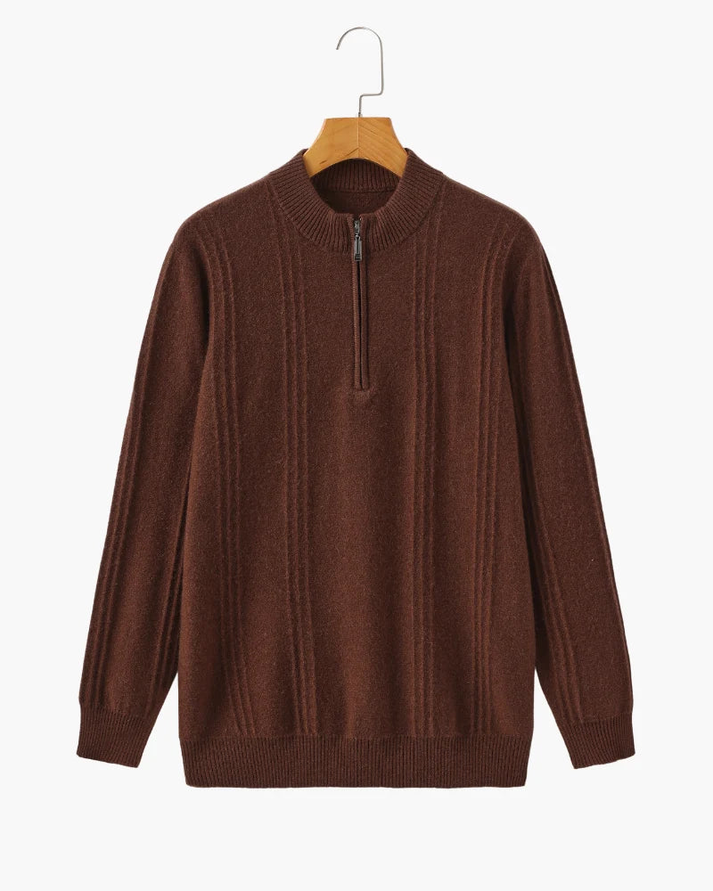 Luxury Ribbed Half Zip