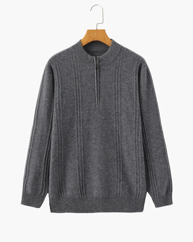 Luxury Ribbed Half Zip