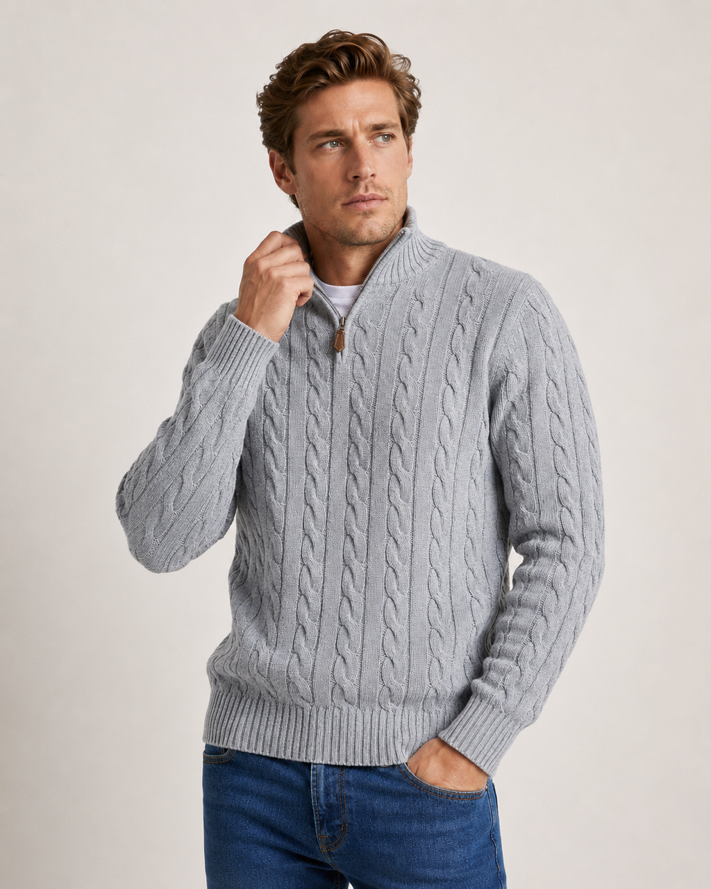 York Quarter Zip Sweater