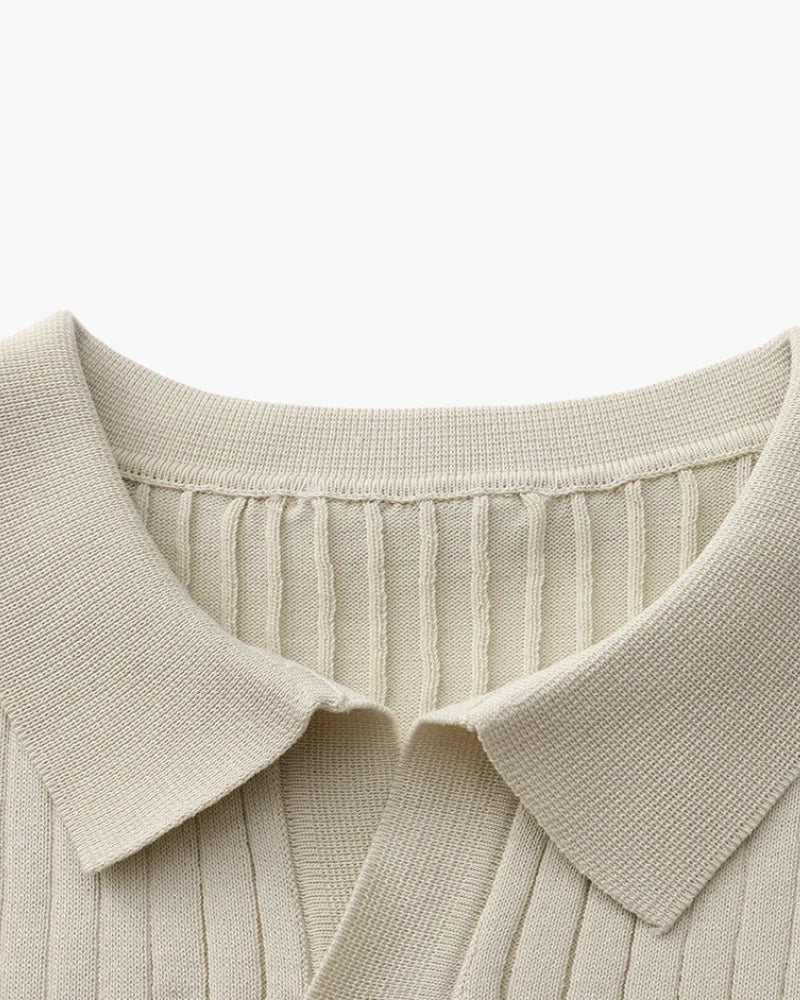 Luxury Ribbed Polo