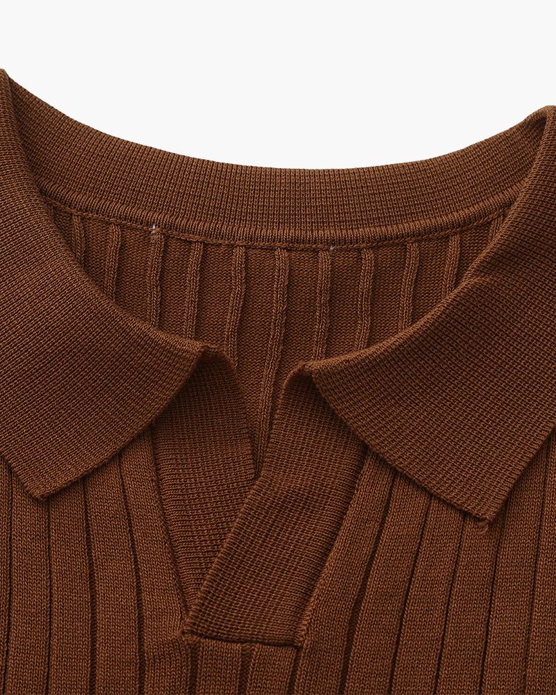 Luxury Ribbed Polo