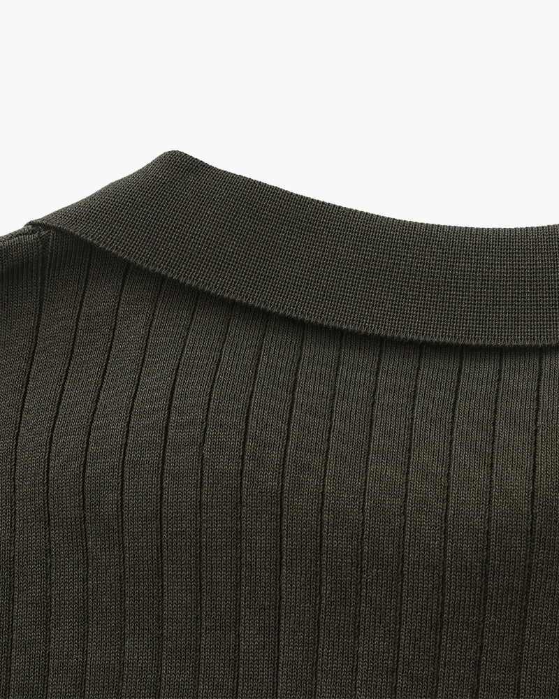 Luxury Ribbed Polo