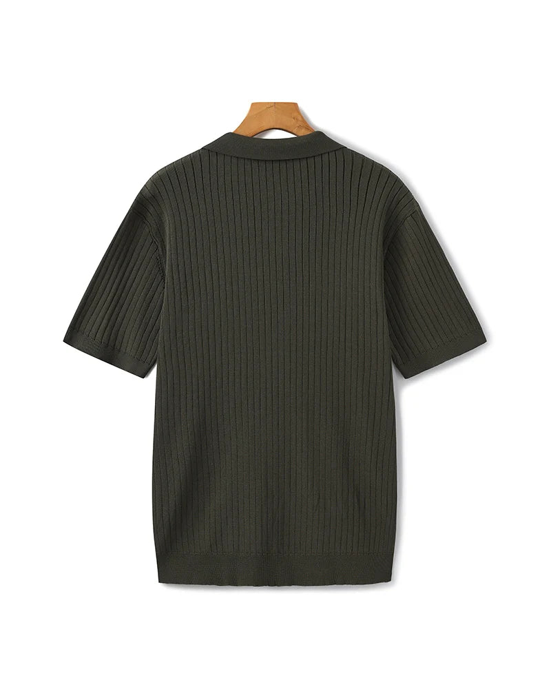 Luxury Ribbed Polo
