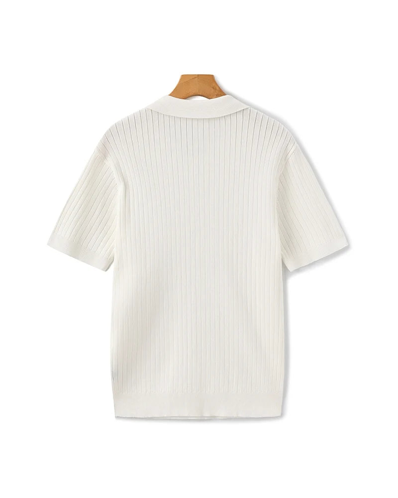 Luxury Ribbed Polo