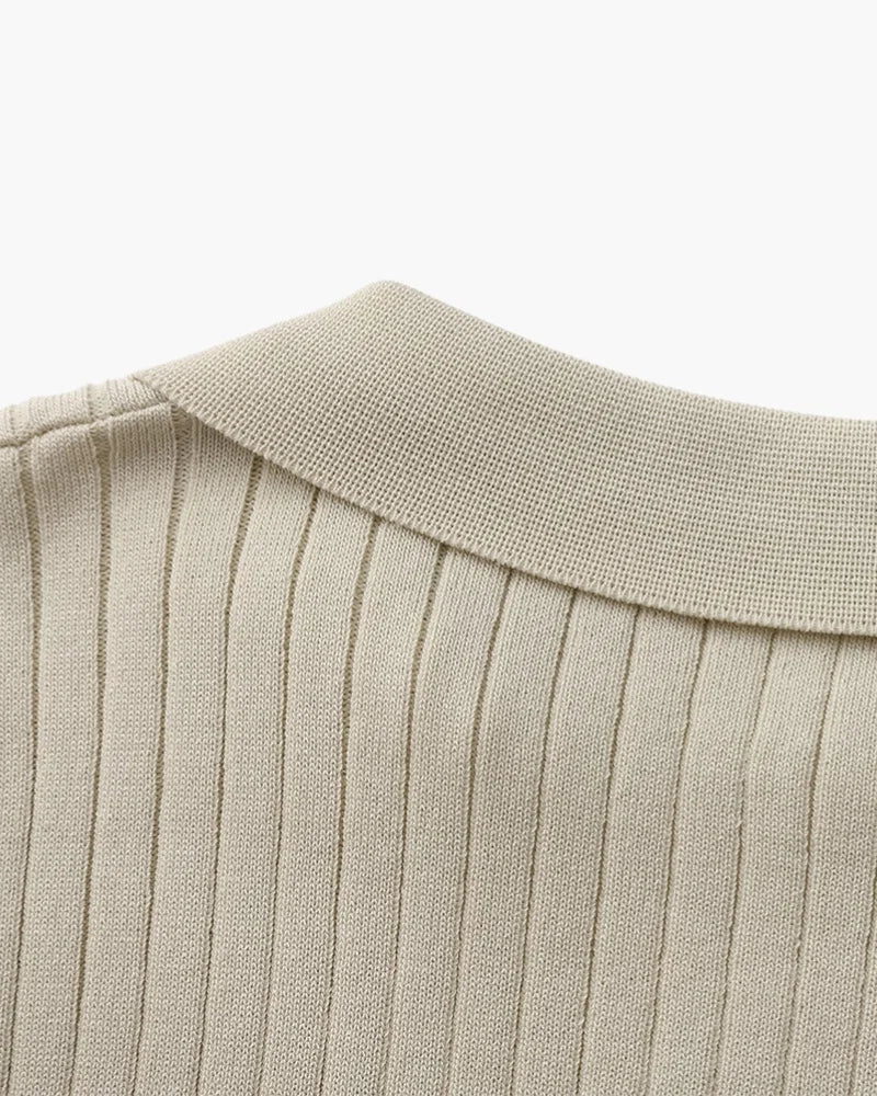 Luxury Ribbed Polo