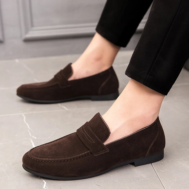 Premium Suede Penny Loafers