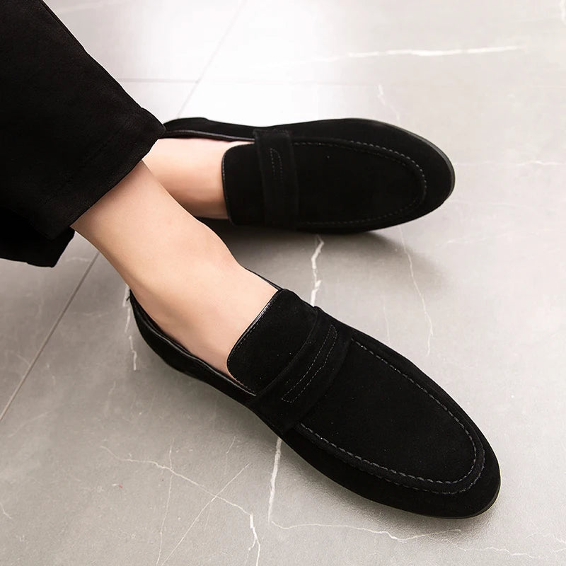 Premium Suede Penny Loafers