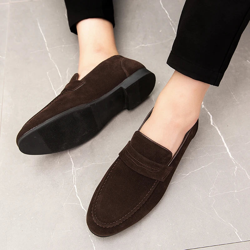 Premium Suede Penny Loafers