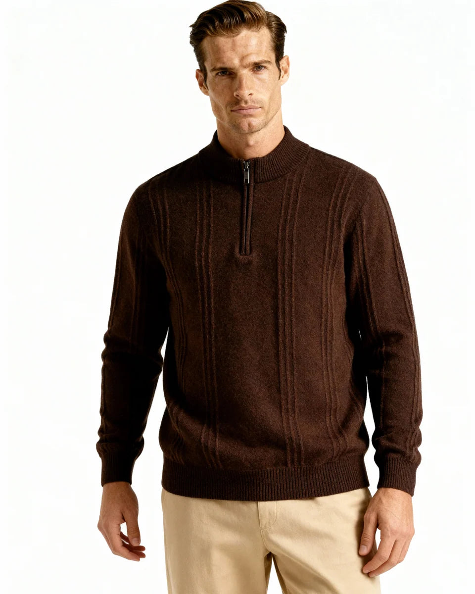 Luxury Ribbed Half Zip