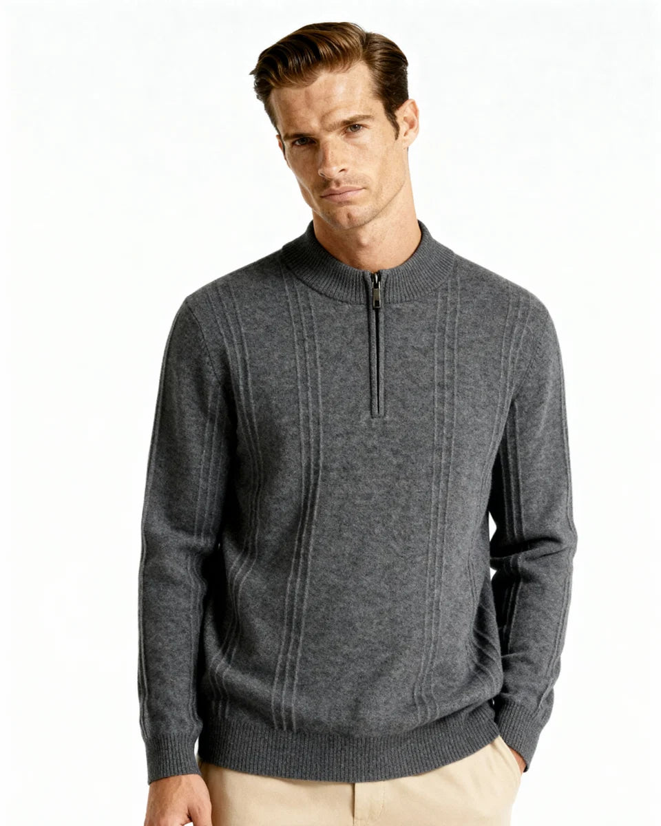 Luxury Ribbed Half Zip