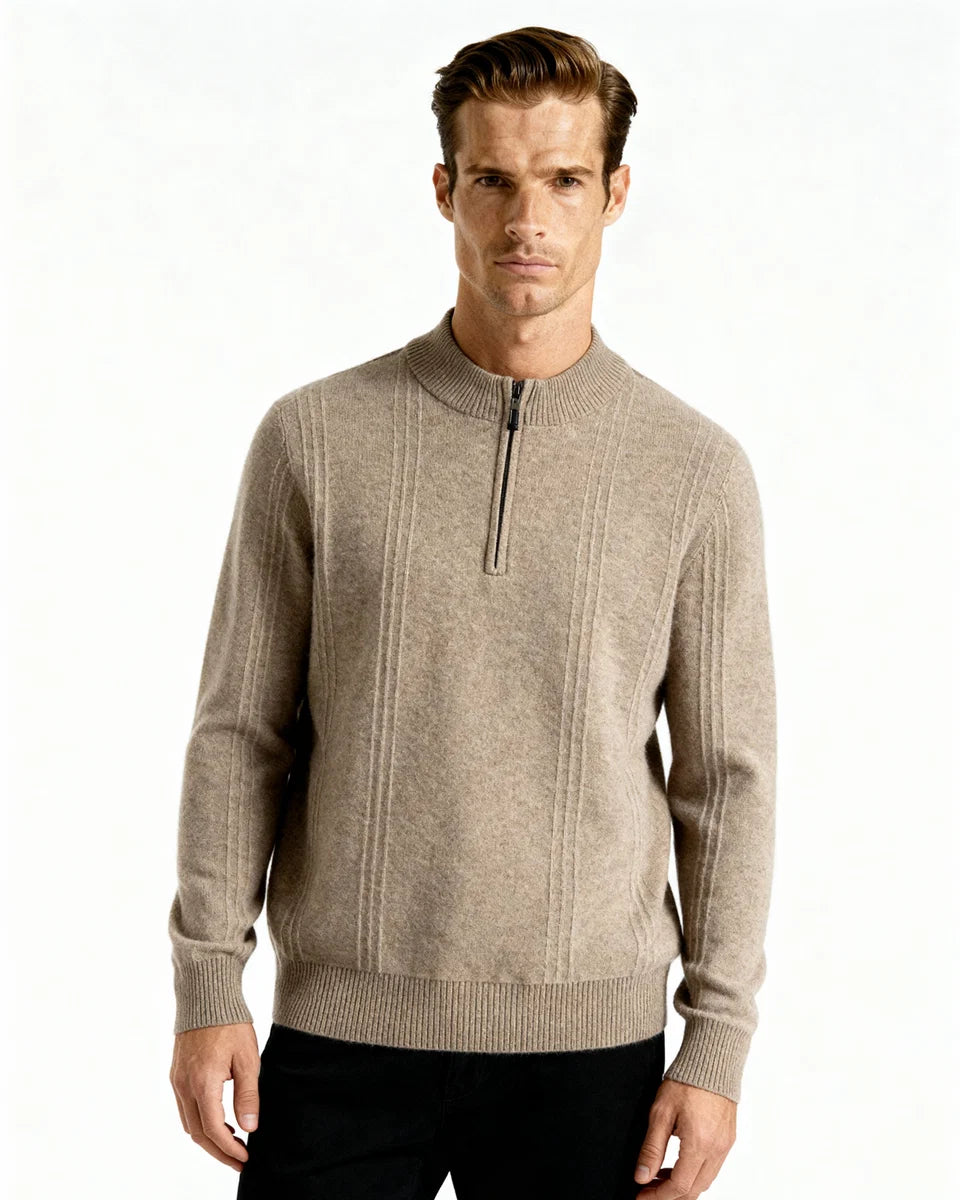 Luxury Ribbed Half Zip